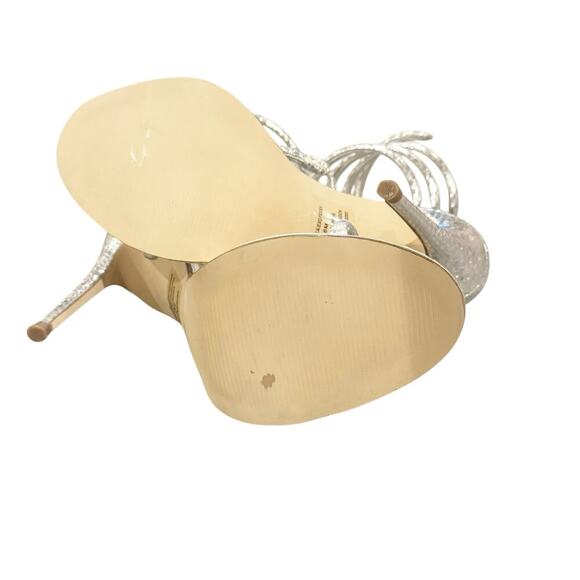 Steve Madden EXOTICA Strappy Sandal Silver Size 6 NWOT - Picture 8 of 9